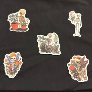 Floral skull stickers/decals.